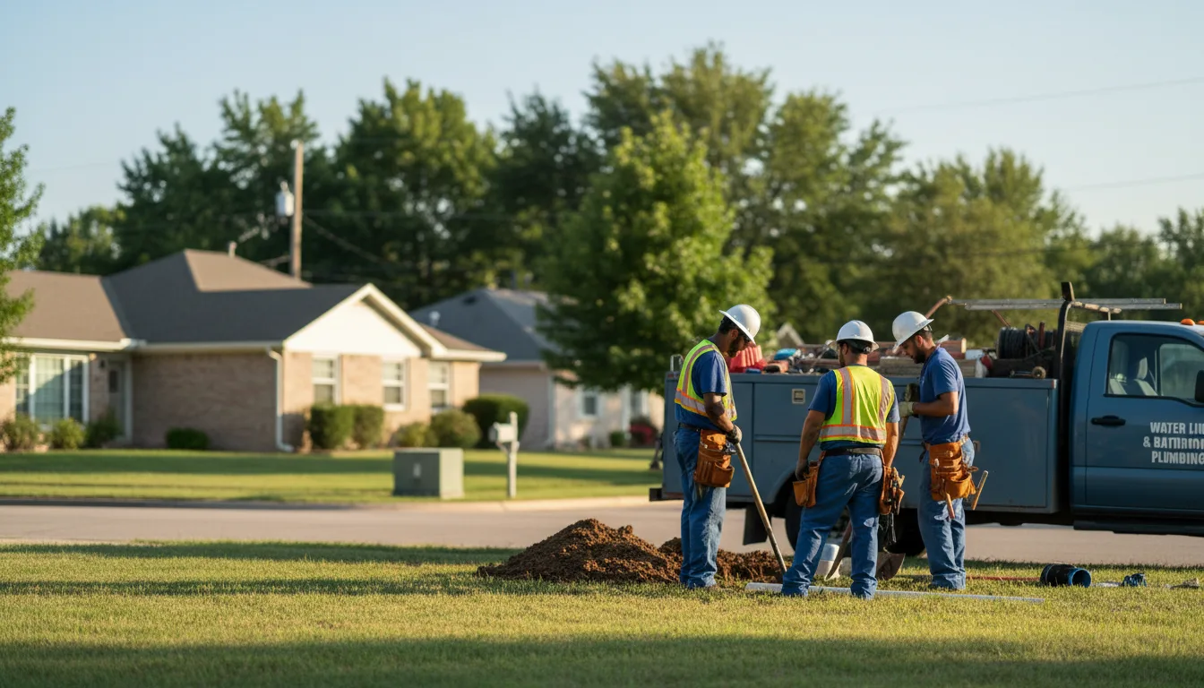 Residential water line and bathroom plumbing service in Justiceburg, TX